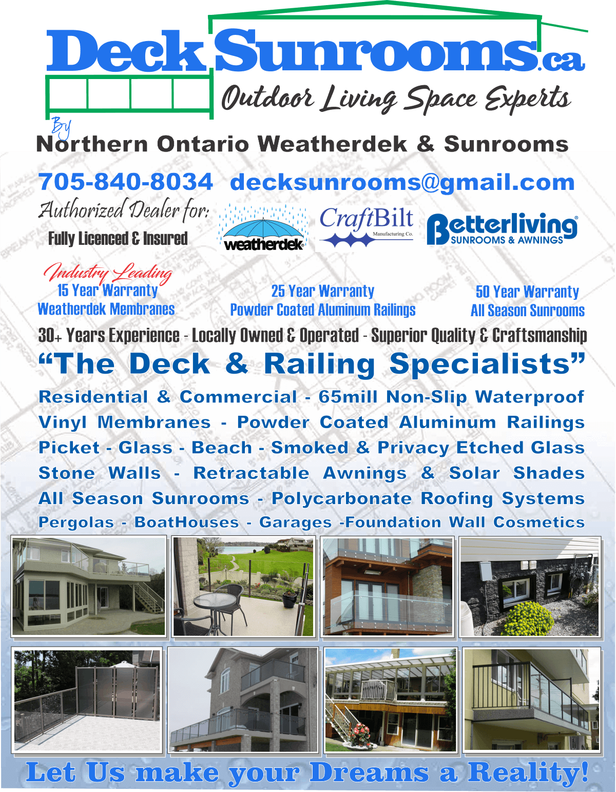 Decksunrooms.ca 2 Print Design, Print Collateral by Effective Marketing, www..decksunrooms.ca flyer.