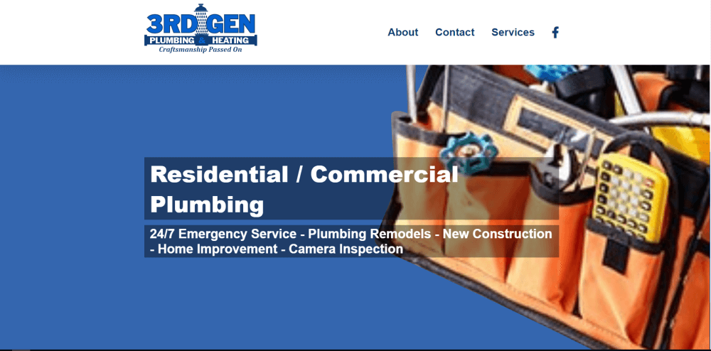 3RDGEN Plumbing and Heating Website Design 3RDGEN Plumbing and Heating Website Design